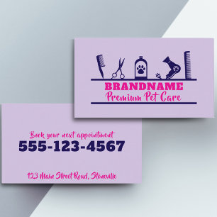 Pet Care, grooming service Business Card