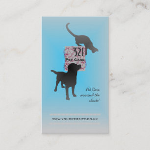 Pet Care/Pet Sitter (Blue Version) Business Card