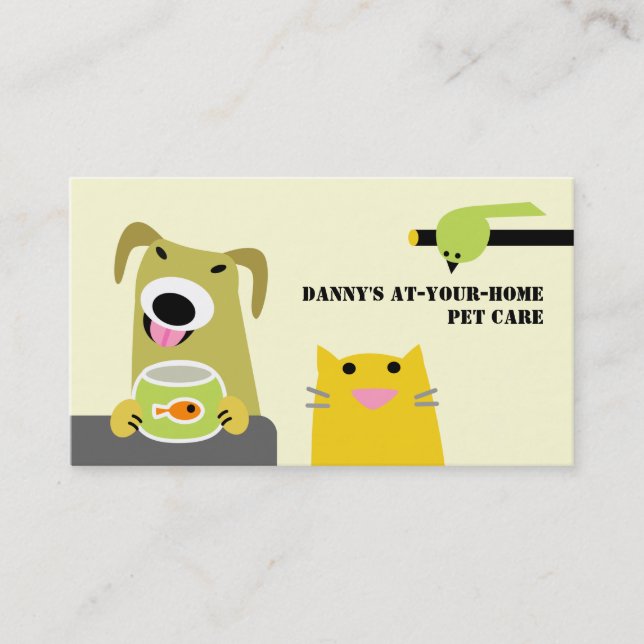 Pet Care Professional Business Card (Front)