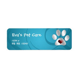 pet care Return address label