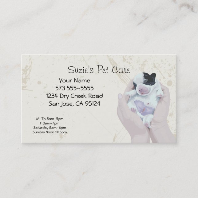 Pet Care Service Business Card (Front)