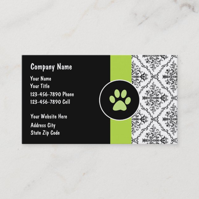 Pet Care Service Business Card (Front)