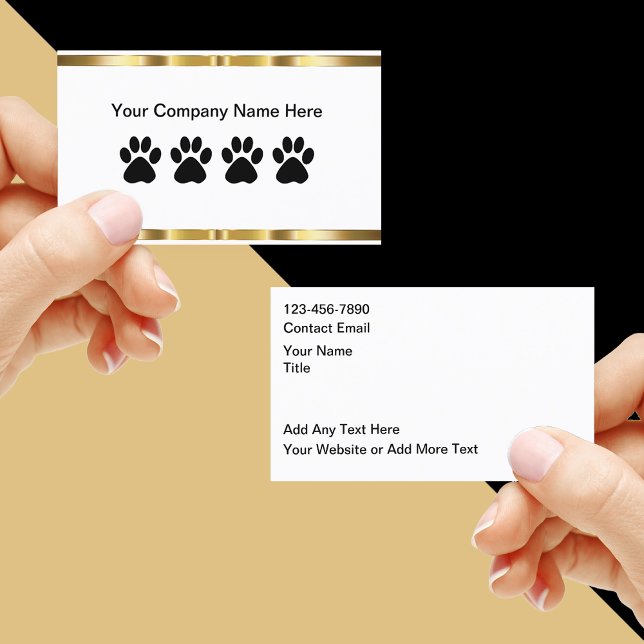 Pet Care Services Classy Business Cards (Creator Uploaded)