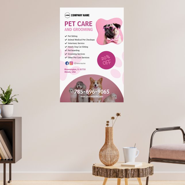 Pet Care Services Poster (Living Room 3)