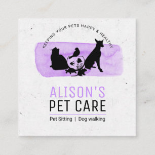 Pet Care Services / Sitting services / Pet shop Square Business Card