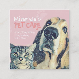 Pet Care Sitting Bathing and Grooming Beauty Salon Appointment Card