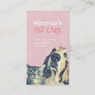 Pet Care Sitting Bathing and Grooming Beauty Salon Appointment Card