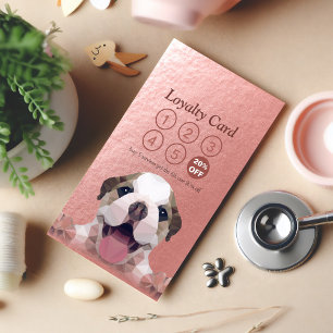 Pet Care Sitting Bathing & Grooming Loyalty Punch Card