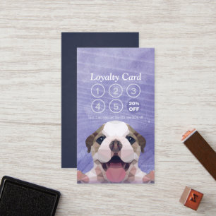 Pet Care Sitting Bathing & Grooming Loyalty Punch Card