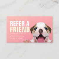 Pet Care Sitting Bathing & Grooming Referral Card