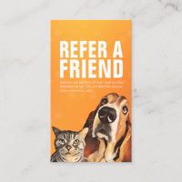 Pet Care Sitting Bathing & Grooming Referral Card