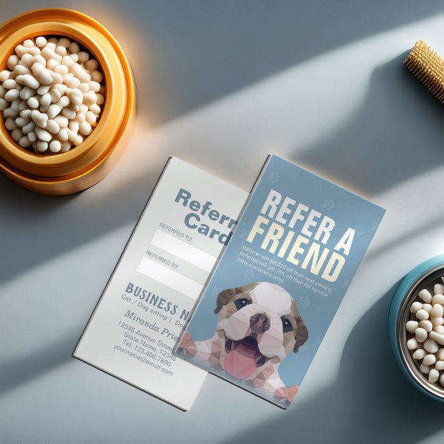 Pet Care Sitting Bathing & Grooming Referral Card (Creator Uploaded)
