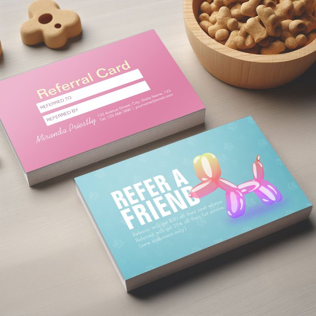 Pet Care Sitting Bathing & Grooming Referral Card (Creator Uploaded)