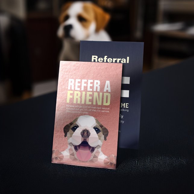 Pet Care Sitting Bathing & Grooming Referral Card (Creator Uploaded)