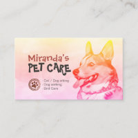 Pet Care Sitting Bathing & Grooming Referral Cards