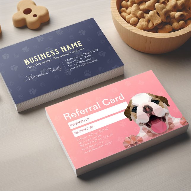 Pet Care Sitting Bathing & Grooming Referral Cards (Creator Uploaded)