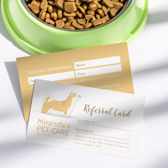 Pet Care Sitting Bathing & Grooming Referral Cards (Creator Uploaded)