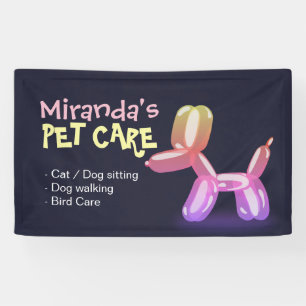 Pet Care Sitting Bathing Grooming Salon Food Shop Banner