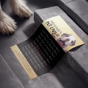 Pet Care Sitting Bathing Grooming Salon Food Shop Flyer