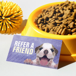 Pet Care Sitting Bathing & Grooming Shop Referral Card