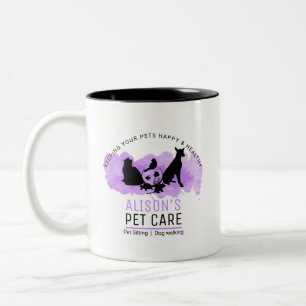 Pet Care / Sitting services / Dod walking Two-Tone Coffee Mug