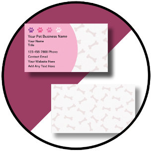 Pet Care Trendy Business Cards New