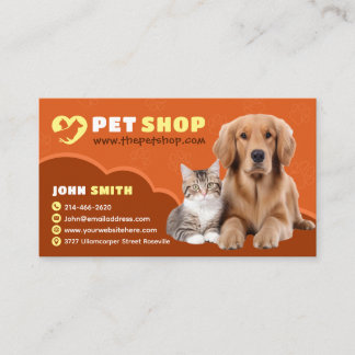 Pet care, Veterinary Doctor, Vet, Animal Clinic Business Card