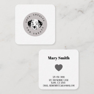 Pet Caregiver Dog Walker Pet Sitter Animal Care  Square Business Card