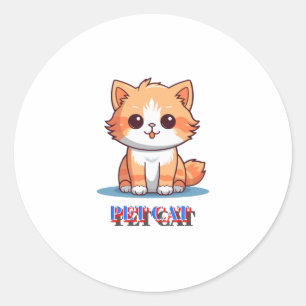 Pet Cat Classic Round Sticker