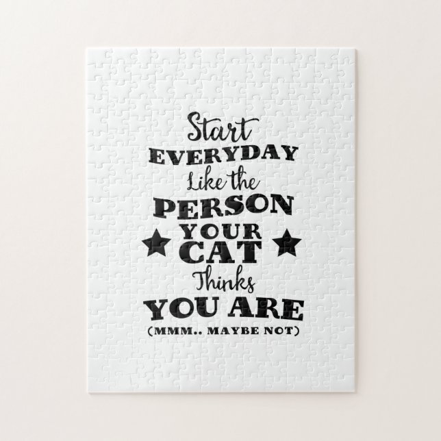 Pet Cat Funny Quote Jigsaw Puzzle (Vertical)