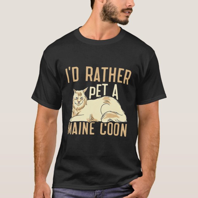 Pet Cat Maine Coon T-Shirt (Front)