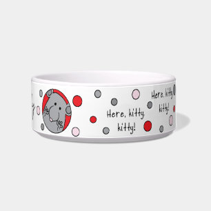 Pet CAT Medium Pet Bowl "Here,Kitty,Kitty!"