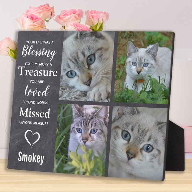 Pet Cat Memorial Gift- Pet Loss Sympathy Keepsake Plaque (Creator Uploaded)