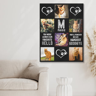 Pet Cat Memorial Photo Collage  Canvas Print