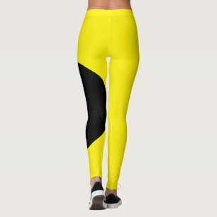 Pet Cat Mum Name Yellow Black Fun Customised Text Leggings