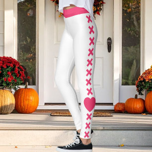 Pet Cat Mum White Red-Pink Pattern Christmas Love Leggings