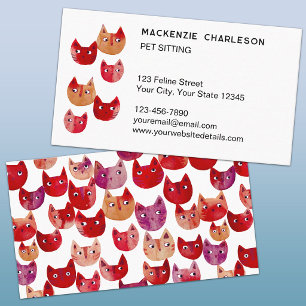 Pet Cat Sitter Fun Business Card