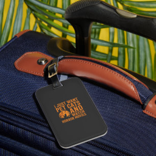 Pet Cats Horror Movies Halloween Design_1 Luggage Tag