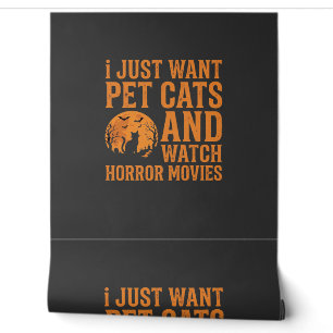 Pet Cats Horror Movies Halloween Design_1 Wallpaper