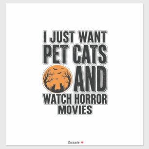 Pet Cats Horror Movies Vintage Halloween Shirt Des