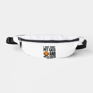 Pet Cats Horror Movies Vintage Halloween Shirt Des Bum Bags