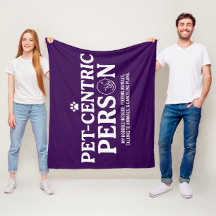 Pet Centric Person Fleece Blanket