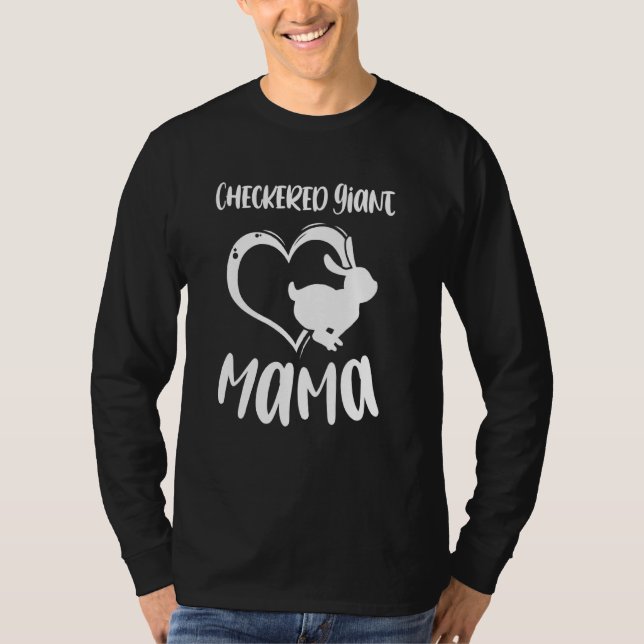 Pet Chequered Giant Mama Rabbit Owner Mother Women T-Shirt (Front)