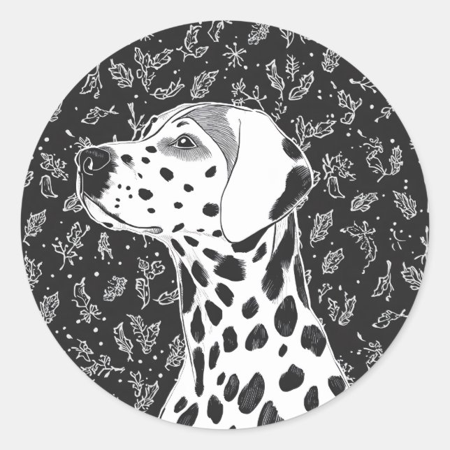 Pet christmas  classic round sticker (Front)