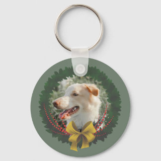 Pet Christmas Crown Ornament Key Ring