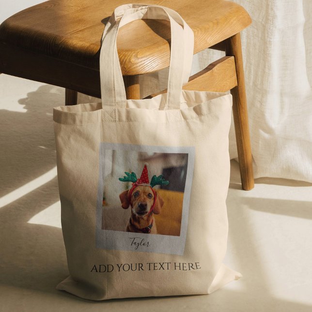 Pet Christmas Holiday Dog Photo Personalised Tote Bag (Pet Christmas Holiday Dog Photo Personalized Tote Bag)