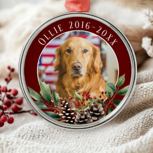 Pet Christmas Memorial  Metal Tree Decoration