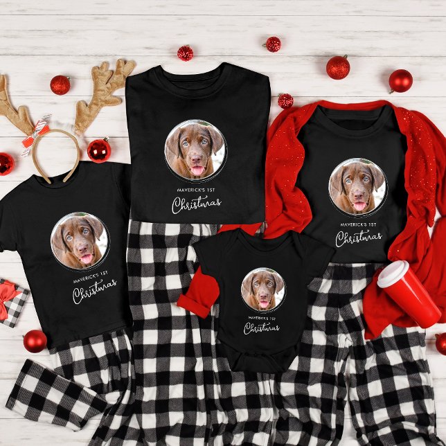 Pet Christmas Personalised Dog Photo Holiday Men's T-Shirt (Creator Uploaded)