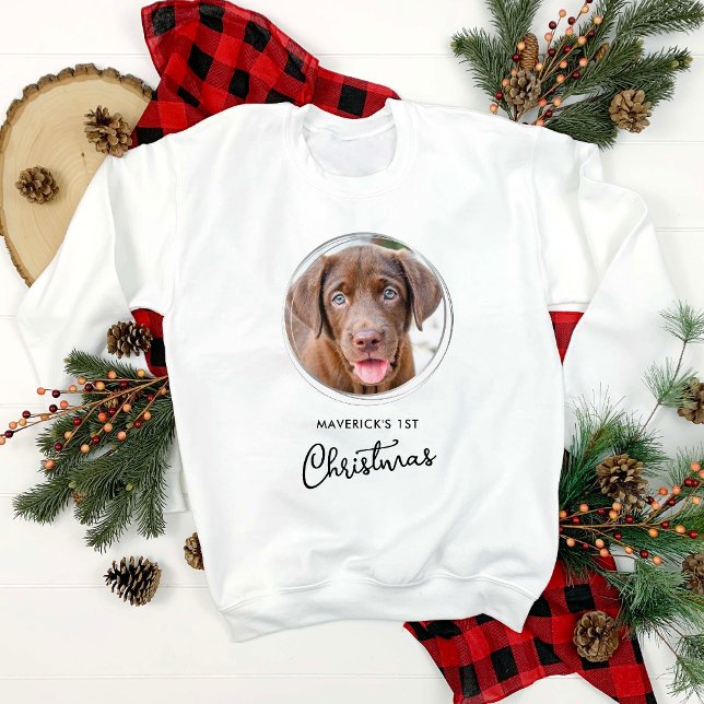 Pet Christmas Personalised Dog Photo Holiday Sweatshirt (Creator Uploaded)