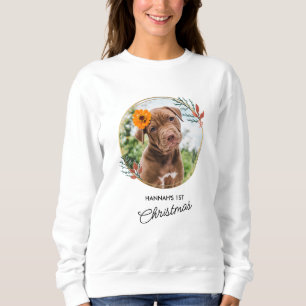 Pet Christmas Personalised Dog Photo Sweatshirt